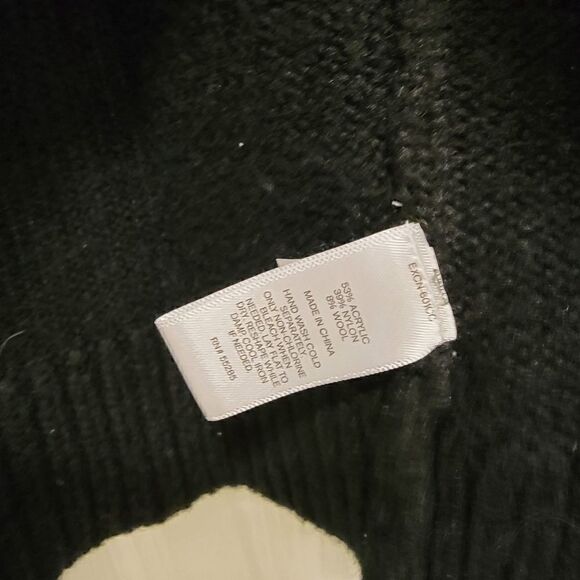 Express Chunky Cowl Neck Sweater oversized black wool blend size XS - Picture 4 of 5